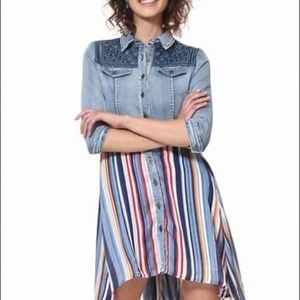 Desigual Women's Vest Ruffle Dress